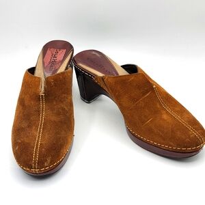 Cole Haan Country Brown Suede Mules Size 8B. #1341